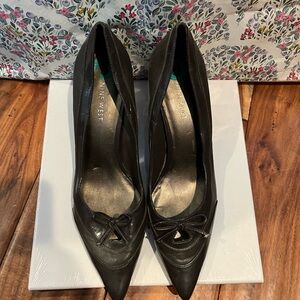 Nine West Black Heels with Bow Detail